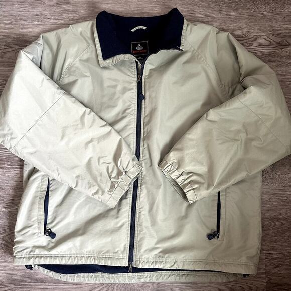 Foot Locker Men’s Heavy Duty Windbreaker Jacket 2XL Gray Green Fleece Lined - Picture 1 of 8